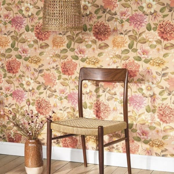 Papel pintado estampado floral multicolor Dahlia 87669568 - Imagen 6