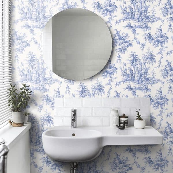 Papel pintado de toile de jouy en color azul Palais de Chine 87936719 - Imagen 5