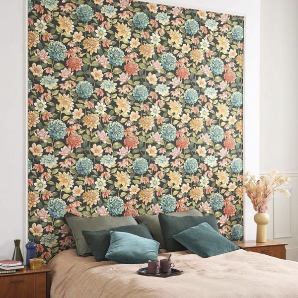 Papel pintado estampado floral multicolor Dahlia 87669568 - Imagen 4