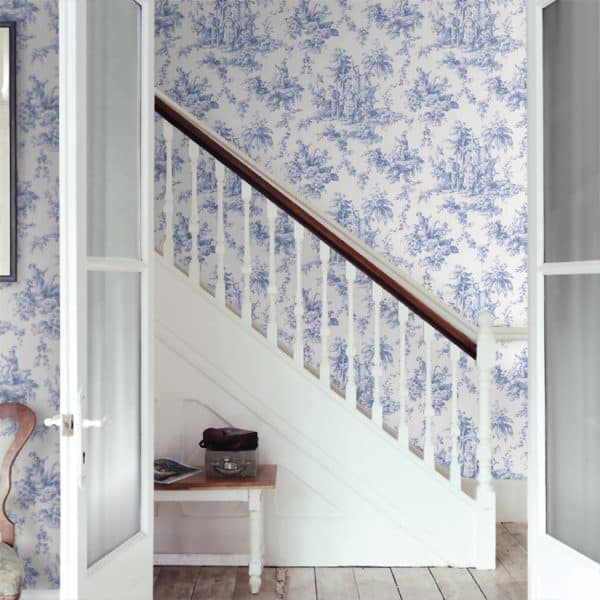 Papel pintado de toile de jouy en color azul Palais de Chine 87936719 - Imagen 7