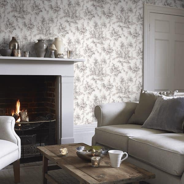 Papel pintado de toile de jouy en color negro Palais de Chine 87939516 - Imagen 8