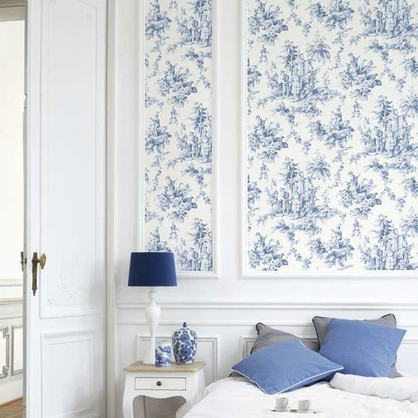 Papel pintado de toile de jouy en color azul Palais de Chine 87936719 - Imagen 9