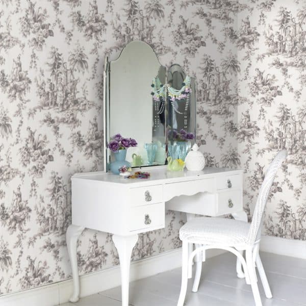 Papel pintado de toile de jouy en color negro Palais de Chine 87939516 - Imagen 3