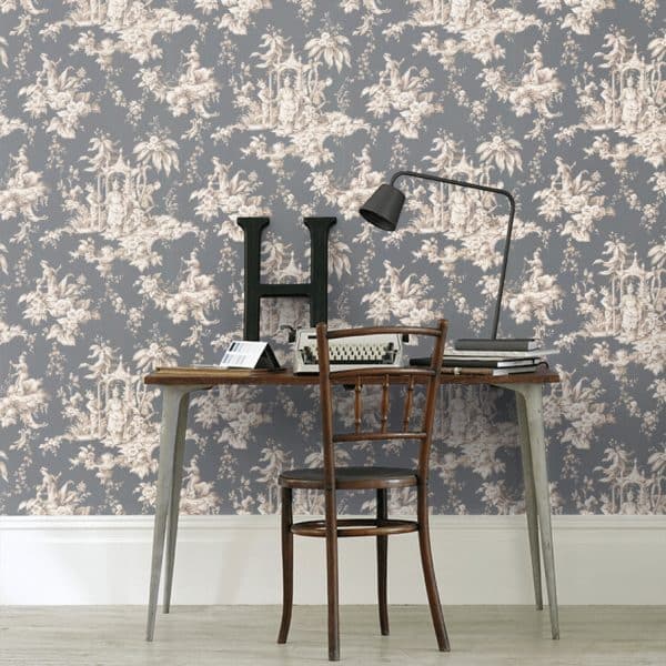 Papel pintado de toile de jouy en color verde Palais de Chine 87937511 - Imagen 6