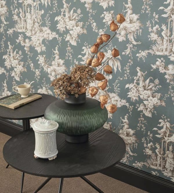 Papel pintado de toile de jouy en color verde Palais de Chine 87937511 - Imagen 10