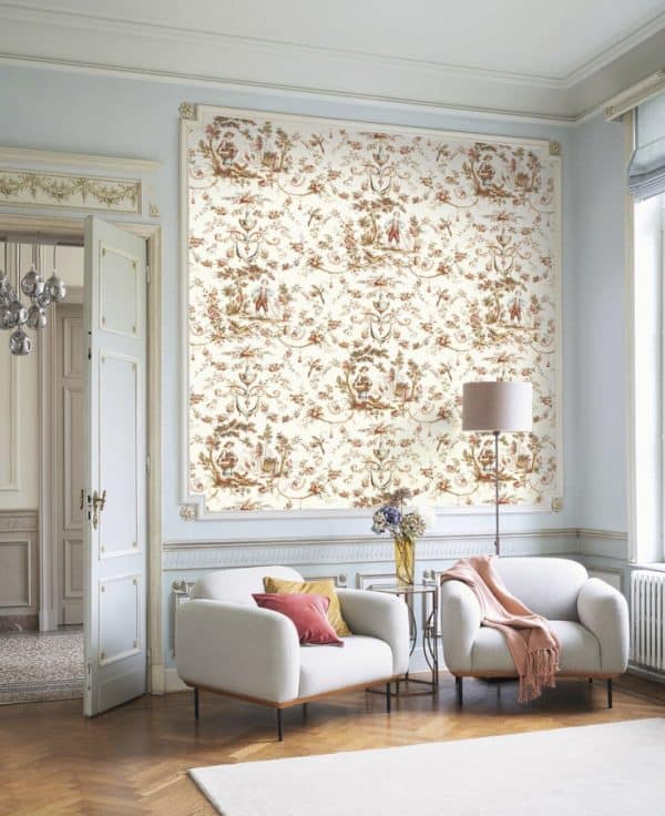 Papel pintado de toile de jouy en color azul L'orangerie 87976322 - Imagen 3