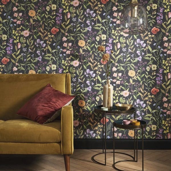 Papel pintado estampado floral en multicolor Fleurs des Champs 87659456 - Imagen 3