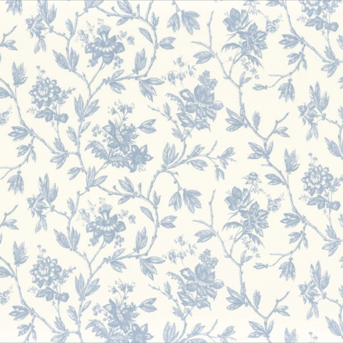 Tela toile de jouy en color azul Tissu Rosa 88056726