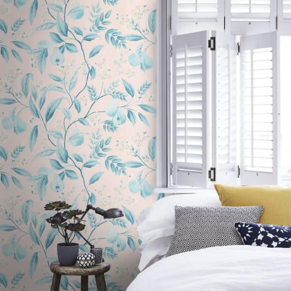 Papel pintado de frutas en color turquesa Marie HDHW112910 - Imagen 5