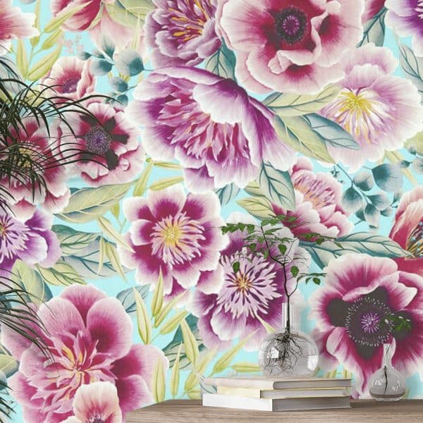 Papel pintado de flores en color rosa Marsha HDHW112903 - Imagen 3
