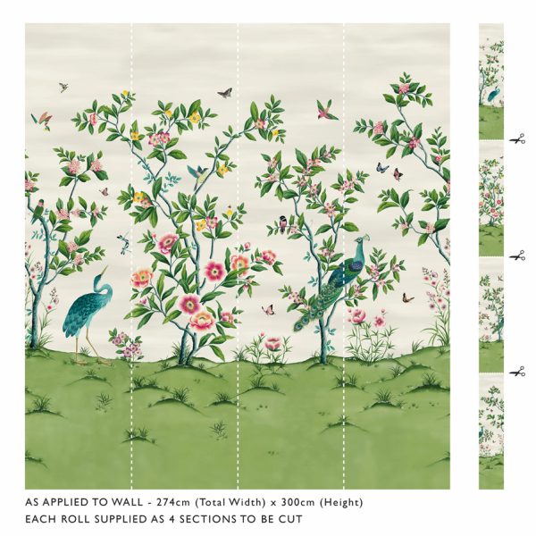 Mural de papel pintado de aves en multicolor Florence HDHW112889 - Imagen 4