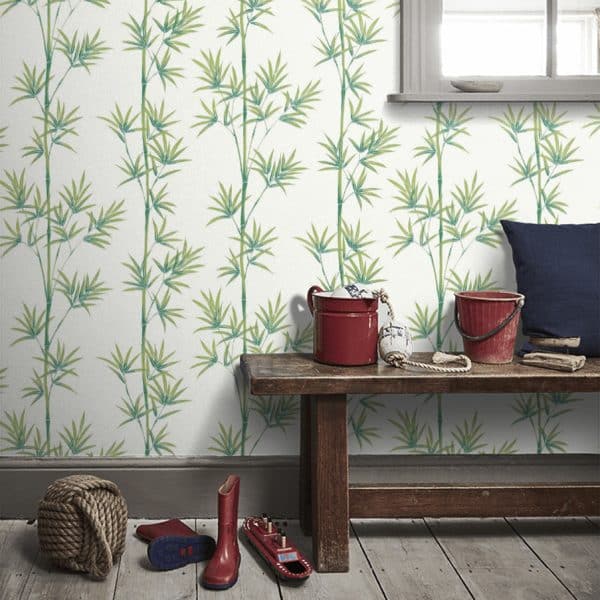 Papel pintado de bambú en color verde Isabella HDHW112915 - Imagen 9
