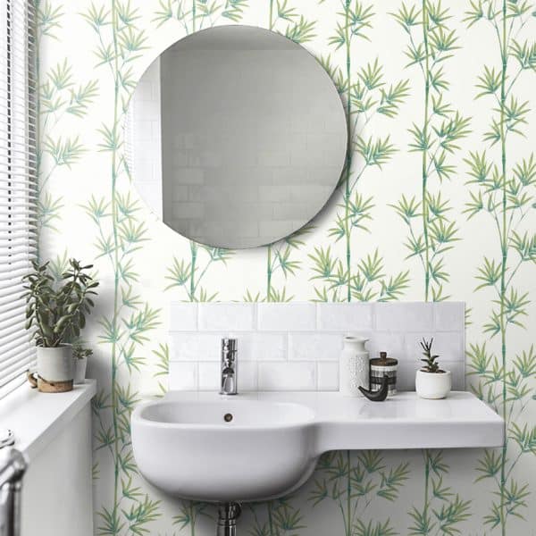 Papel pintado de bambú en color verde Isabella HDHW112915 - Imagen 8