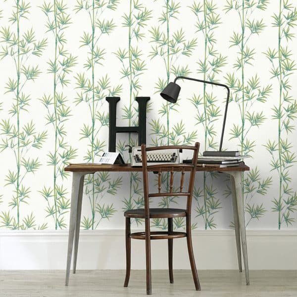 Papel pintado de bambú en color verde Isabella HDHW112915 - Imagen 5