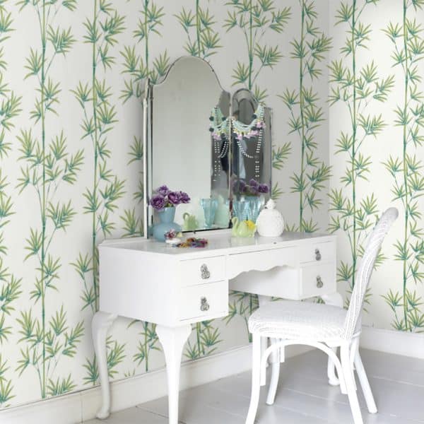 Papel pintado de bambú en color verde Isabella HDHW112915 - Imagen 4