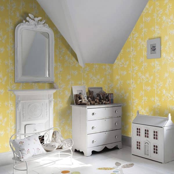 Papel pintado de bambú en color amarillo Isabella HDHW112914 - Imagen 10