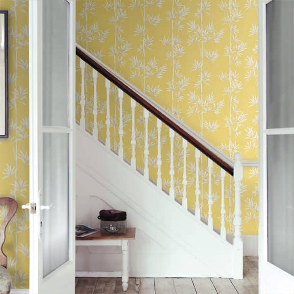 Papel pintado de bambú en color amarillo Isabella HDHW112914 - Imagen 9