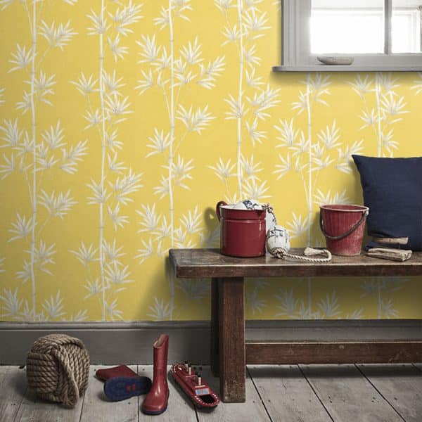 Papel pintado de bambú en color amarillo Isabella HDHW112914 - Imagen 6