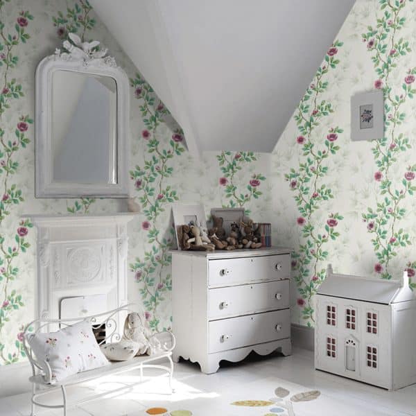 Papel pintado estampado floral en color verde Lady Alford HDHW112899 - Imagen 11