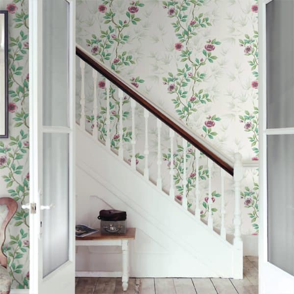 Papel pintado estampado floral en color verde Lady Alford HDHW112899 - Imagen 8