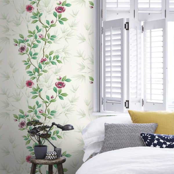 Papel pintado estampado floral en color verde Lady Alford HDHW112899 - Imagen 9