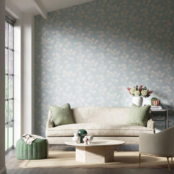 Papel pintado de bambú en color azul Isabella HDHW112913 - Imagen 7