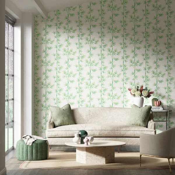 Papel pintado de bambú en color verde Isabella HDHW112915 - Imagen 3