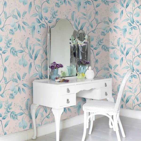 Papel pintado de frutas en color turquesa Marie HDHW112910 - Imagen 3