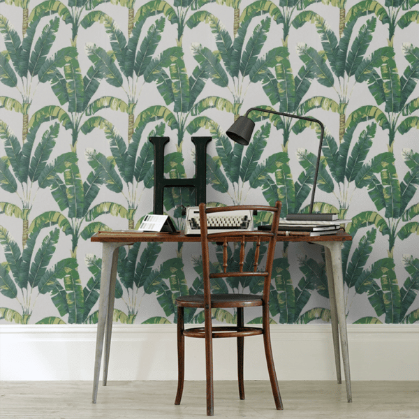 Papel pintado tropical en color verde Palmaria W7210-03 - Imagen 3