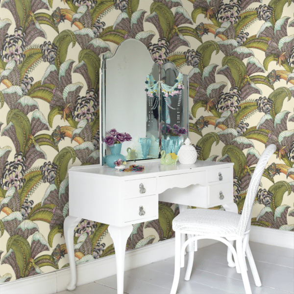 Papel pintado de estampado floral en multicolor Hoopoe Leaves 119/1001 - Imagen 4