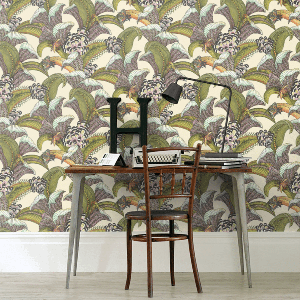Papel pintado de estampado floral en multicolor Hoopoe Leaves 119/1001 - Imagen 9