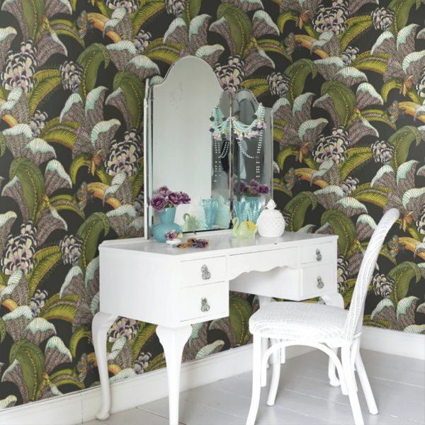 Papel pintado de estampado floral en color verde Hoopoe Leaves 119/1002 - Imagen 18