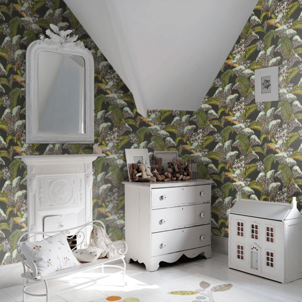 Papel pintado de estampado floral en color verde Hoopoe Leaves 119/1002 - Imagen 15