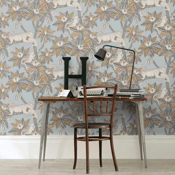 Papel pintado de animales en color azul Satara 119/3012 - Imagen 8