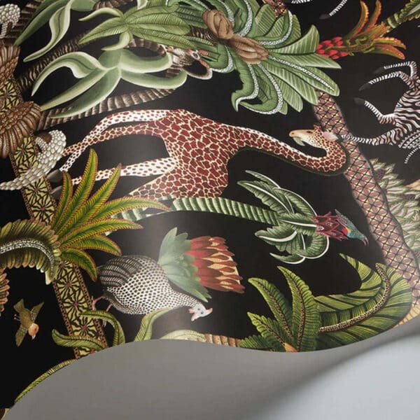 Papel pintado de selva en color negro y verde Afrika Kingdom 119/5027 - Imagen 3