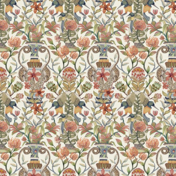 Papel pintado estampado floral multicolor Protea Garden 119/10043