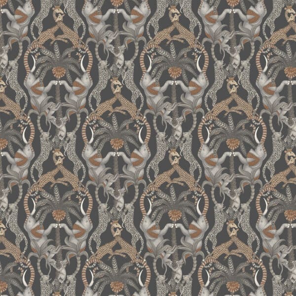 Papel pintado de animales en color gris Safari Totem 119/2009