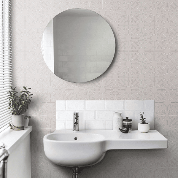 Papel pintado de geométrico trellis en color gris Knot Garden W7455-04 - Imagen 7