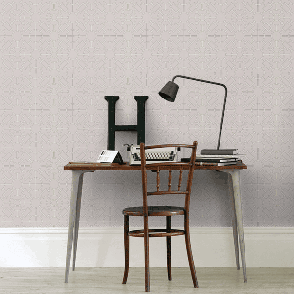 Papel pintado de geométrico trellis en color gris Knot Garden W7455-04 - Imagen 6