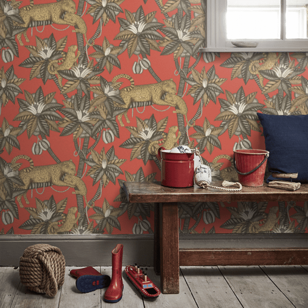 Papel pintado de animales en color rojo Satara 119/3014 - Imagen 10