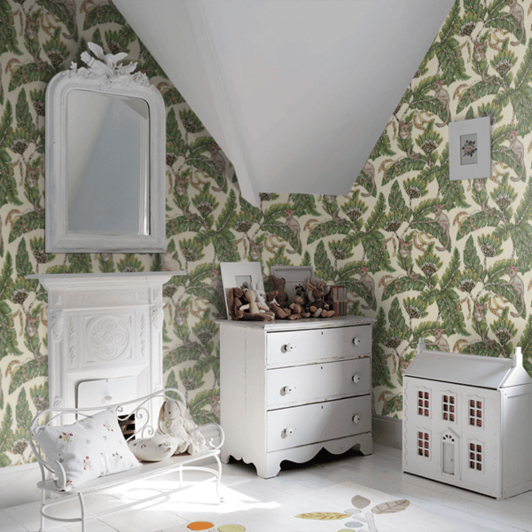 Papel pintado de animales en color verde Bush Baby 119/7035 - Imagen 8