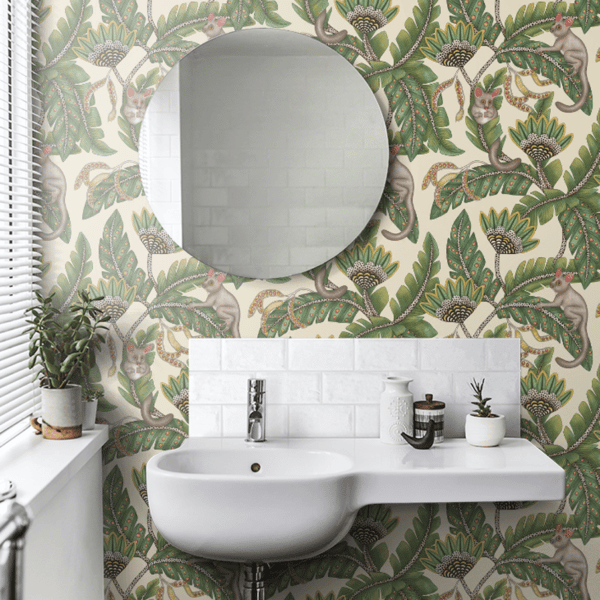 Papel pintado de animales en color verde Bush Baby 119/7035 - Imagen 7