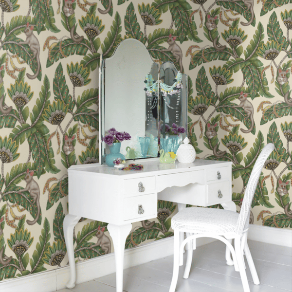 Papel pintado de animales en color verde Bush Baby 119/7035 - Imagen 6