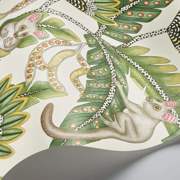 Papel pintado de animales en color verde Bush Baby 119/7035 - Imagen 3
