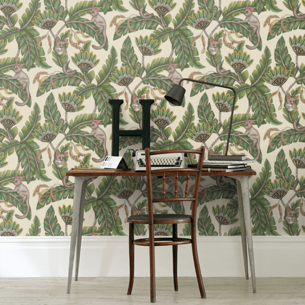 Papel pintado de animales en color verde Bush Baby 119/7035 - Imagen 4