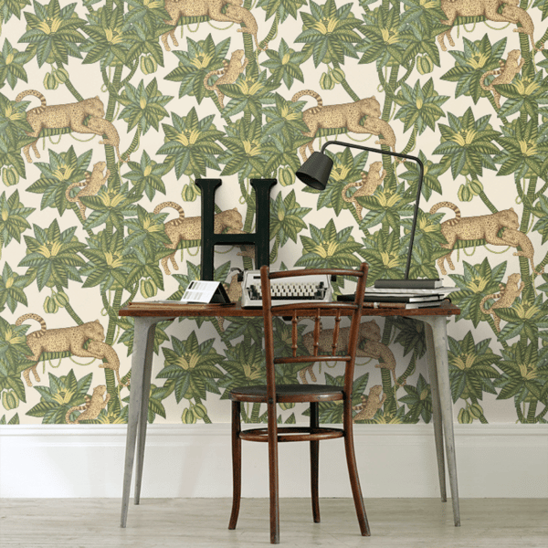 Papel pintado de animales en color verde Satara 119/3015 - Imagen 4