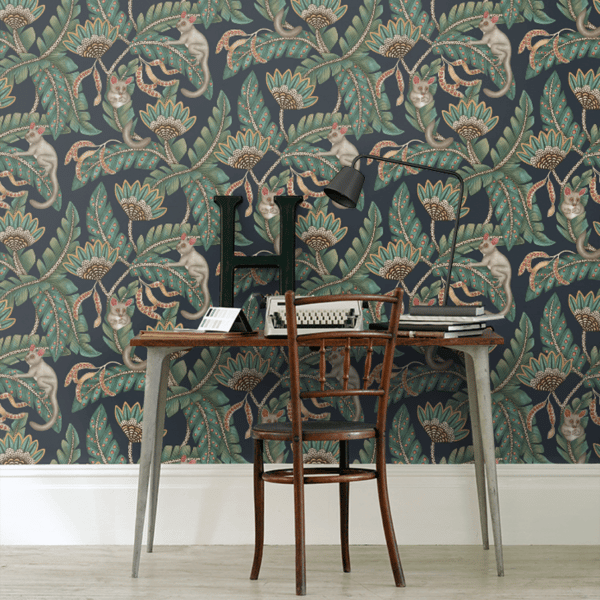 Papel pintado de animales en color verde Bush Baby 119/7034 - Imagen 3