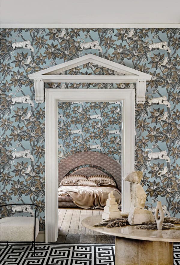 Papel pintado de animales en color azul Satara 119/3012 - Imagen 4