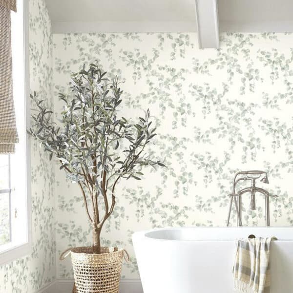 Papel pintado de hojas en color verde Creeping Fig Vine FH4036 - Imagen 7
