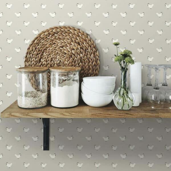 Papel pintado de animales en color beige Roost FH4072 - Imagen 3